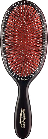 Mason Pearson Large Bristle Nylon Hair Brush Dark Ruby Pneumatic Cushion view 1