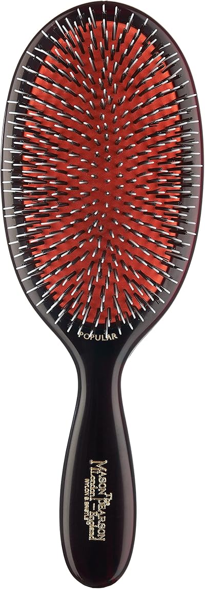 Mason Pearson Large Bristle Nylon Hair Brush Dark Ruby Pneumatic Cushion