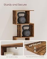 VASAGLE 6-Tier Bookshelf 24x40x159 cm Room Divider Rustic Brown LBC462K01 view 5