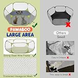 Pawaboo Small Animals Playpen with Pad Waterproof Portable Cage Tent Green Grey view 3
