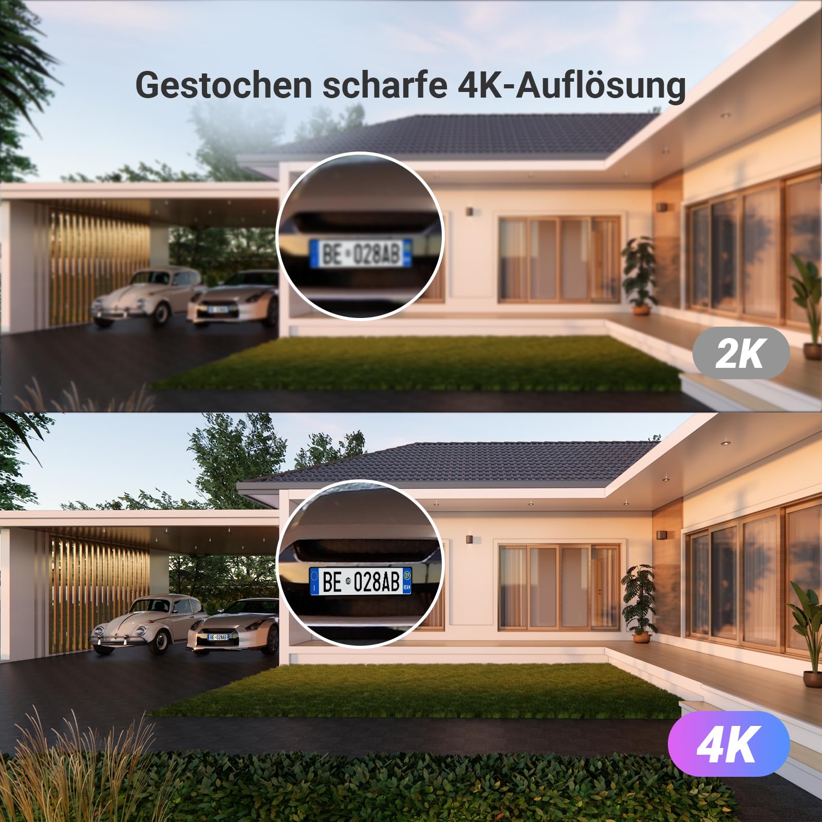 EZVIZ 4K Türsprechanlage mit Türöffner und 8" Touchscreen-Monitor, 2 Draht Bus, Türklingel mit Kamera, Handflächen-/Gesichtserkennung, APP/Card/Passwort Unlock, Farbnachtsicht, Wasserdicht, HP7 Pro 7