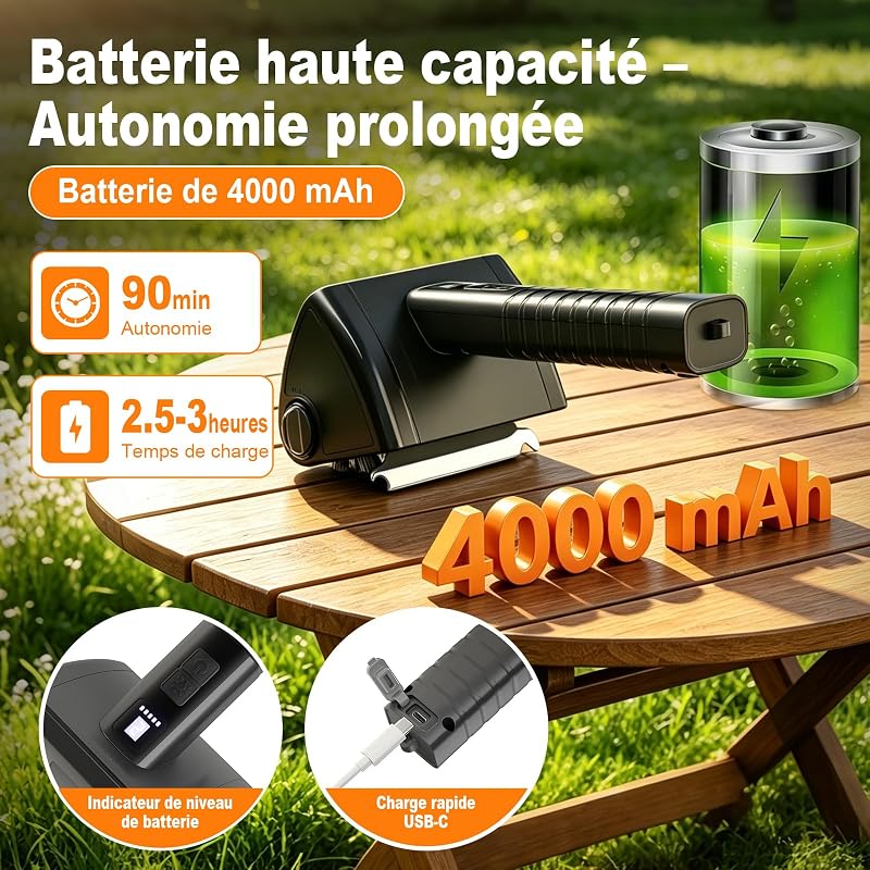 Brosse Électrique Barbecue sans Fil Nettoyeur Grille BBQ 2 Vitesses