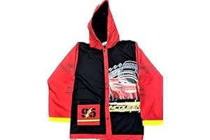 AERPEO Fantasia Accessories Boys Cars Lightning McQueen Raincoat Slicker (S/M, Red) (M/L)