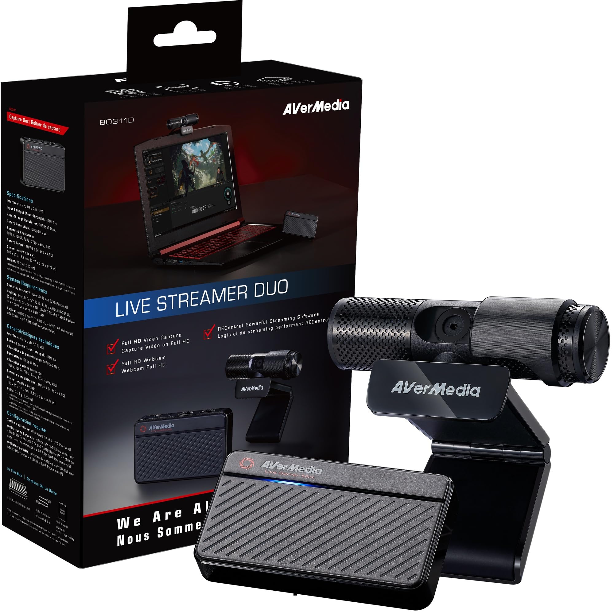 AVerMedia Live Streamer Youtube Recorder Pack