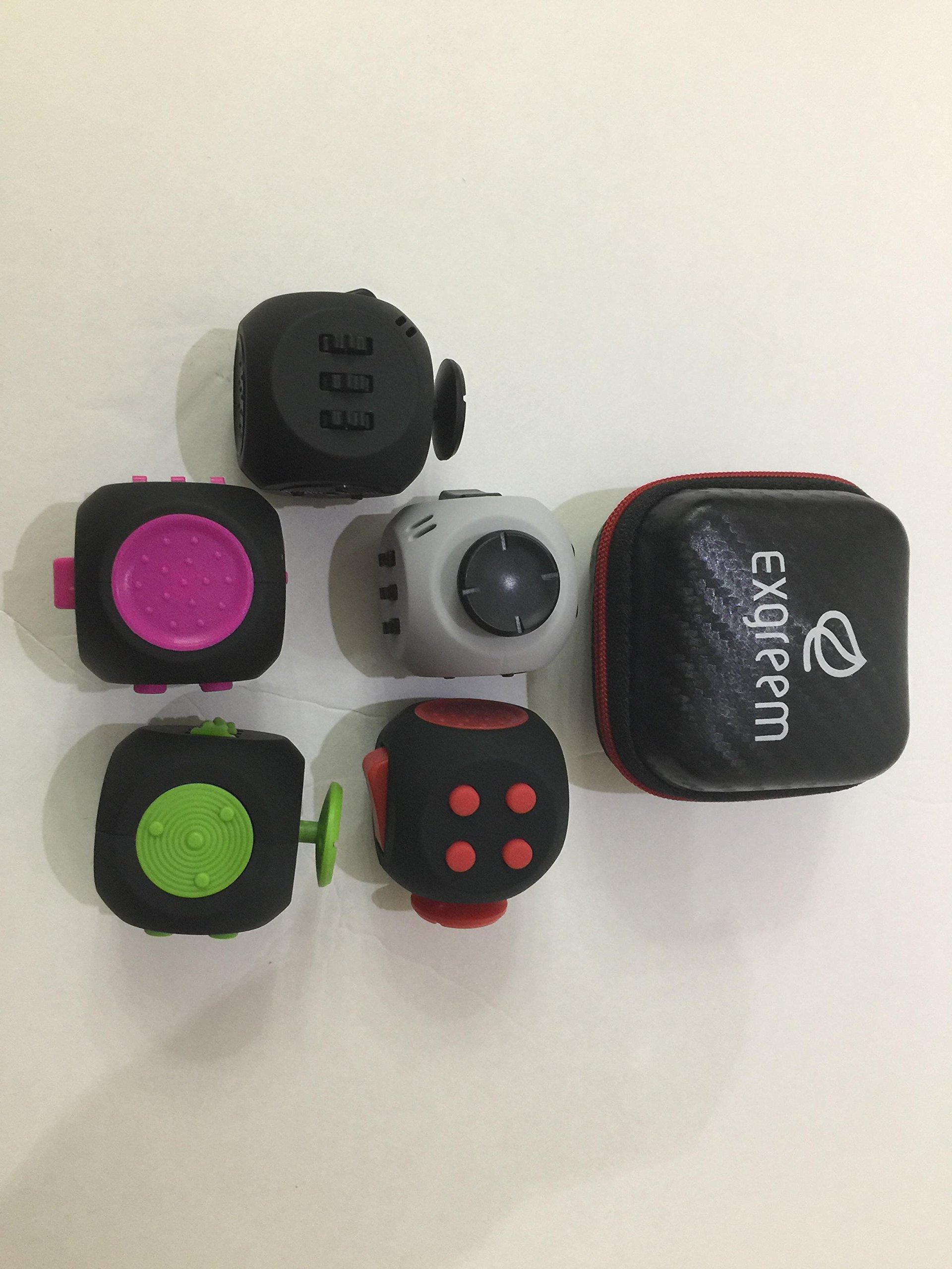 Exgreem 2017 NEW Third Generation Upgraded Version Fidget Cube, Anti-anxiety and Depression Cube for Children and Adults (Black)