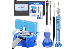 BYNIIUR Watch Battery Replacement Tool Kit, Watch Repair Kit, Watch Repair Tools & Kits, Watch Kit Tools Watch Repair Tools, Watch Back Case Remover, Watch Opener Tool Kit Watch Back Removal Tool