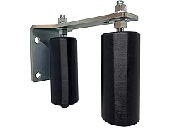 Slide Gate Guide Roller 6" Black L Rear Post