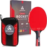 Spindra Rocket Advanced Offensive Ping Pong Paddle with Protective Case | Afterburner Technology for Explosive Speed