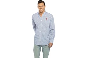 Vantage Apparel Men's Collegiate Easy-Care Long Sleeve Gingham Check Button Down Shirt
