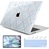 DONGKE Compatible with MacBook Pro 13 inch Case 2024 2023-2020 Release A2338 M2/M1 A2251 A2289 with Retina Display &amp; Touch ID, Plastic Hard Shell &amp; Keyboard Cover &amp; Screen Film - Millefleurs