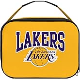 FOCO NBA Unisex-Adult Officially Licensed Wordmark Team Color Big Logo Basketball Zip Closure 7L Lunch Bag - Los Angeles Lakers