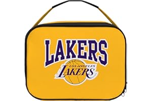 FOCO NBA Unisex-Adult Officially Licensed Wordmark Team Color Big Logo Basketball Zip Closure 7L Lunch Bag - Los Angeles Lakers