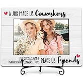 Fbitey Coworker Gifts Picture Frame, Best Friend Photo Frame, Thank You Appreciation Gifts for Coworkers Friends, Wood 4x6 Photo Picture Frames for Desk Display-D09