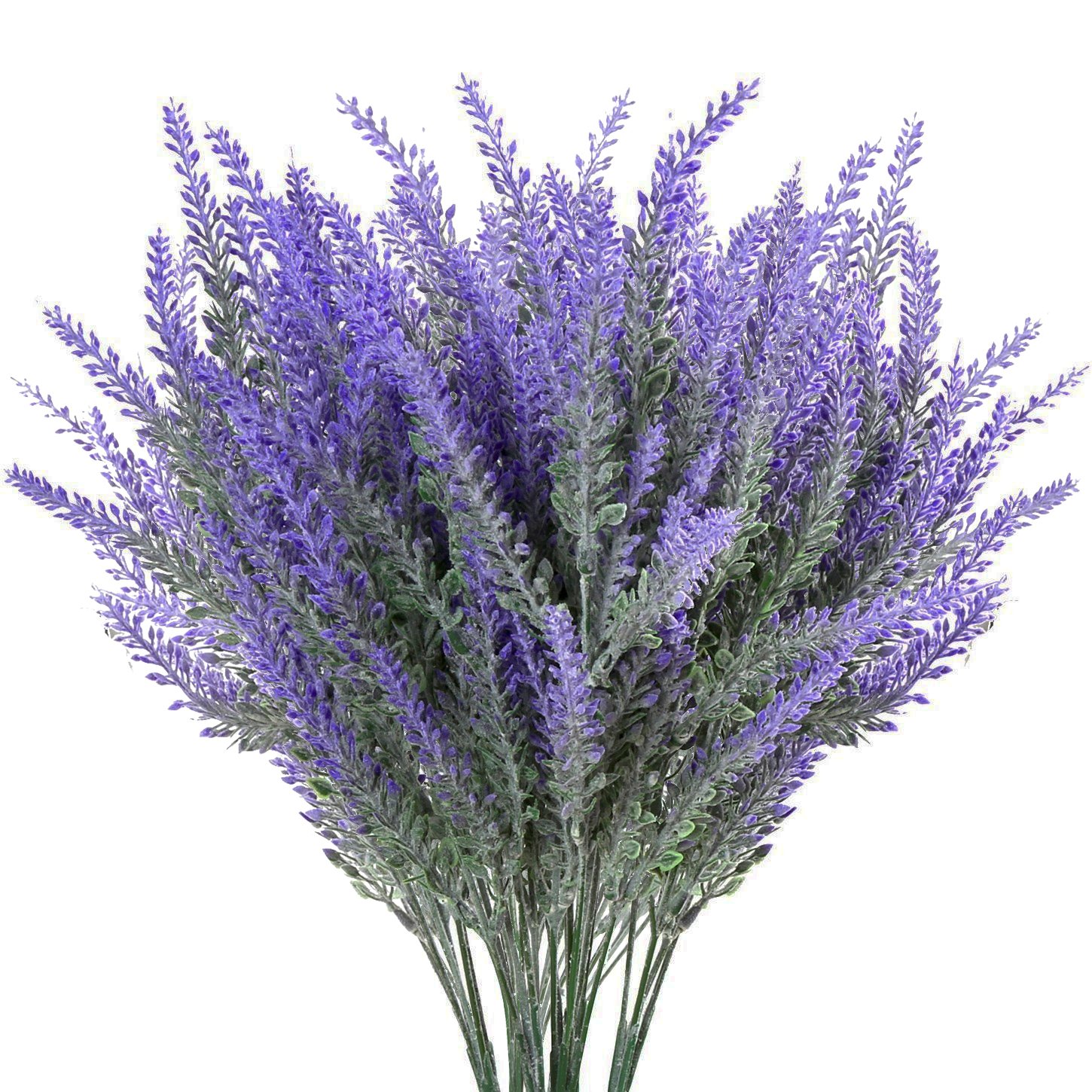 Artificial Lavender Flowers Bouquet 5 Pcs Fake Flocked Plant Purple Fake Flower Decor Brighten Home Party Wedding Centerpieces Arrangements- by Yblntek