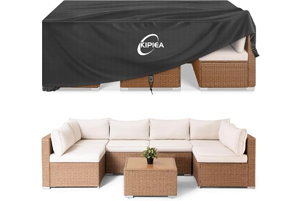 Kipiea Rectangular Patio Furniture Cover, Outdoor Table Chair Set Covers, Waterproof&Anti-UV General Seat Cover,98" L x 98" W
