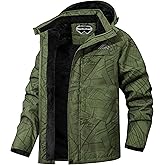 MAOYSSEN Men's Waterproof Ski Jacket Warm Winter Hooded Snowboarding Windbreaker Mountain Snow Coat