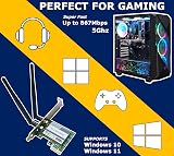XUM PCIe WiFi Card 5GHz/2.4GHz 300mbps Wireless Network Card Bluetooth Windows view 2