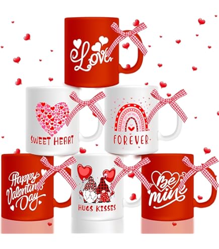 Latte Kisses Valentine's Day SVG For UV DTF 16oz Can Glass Wrap