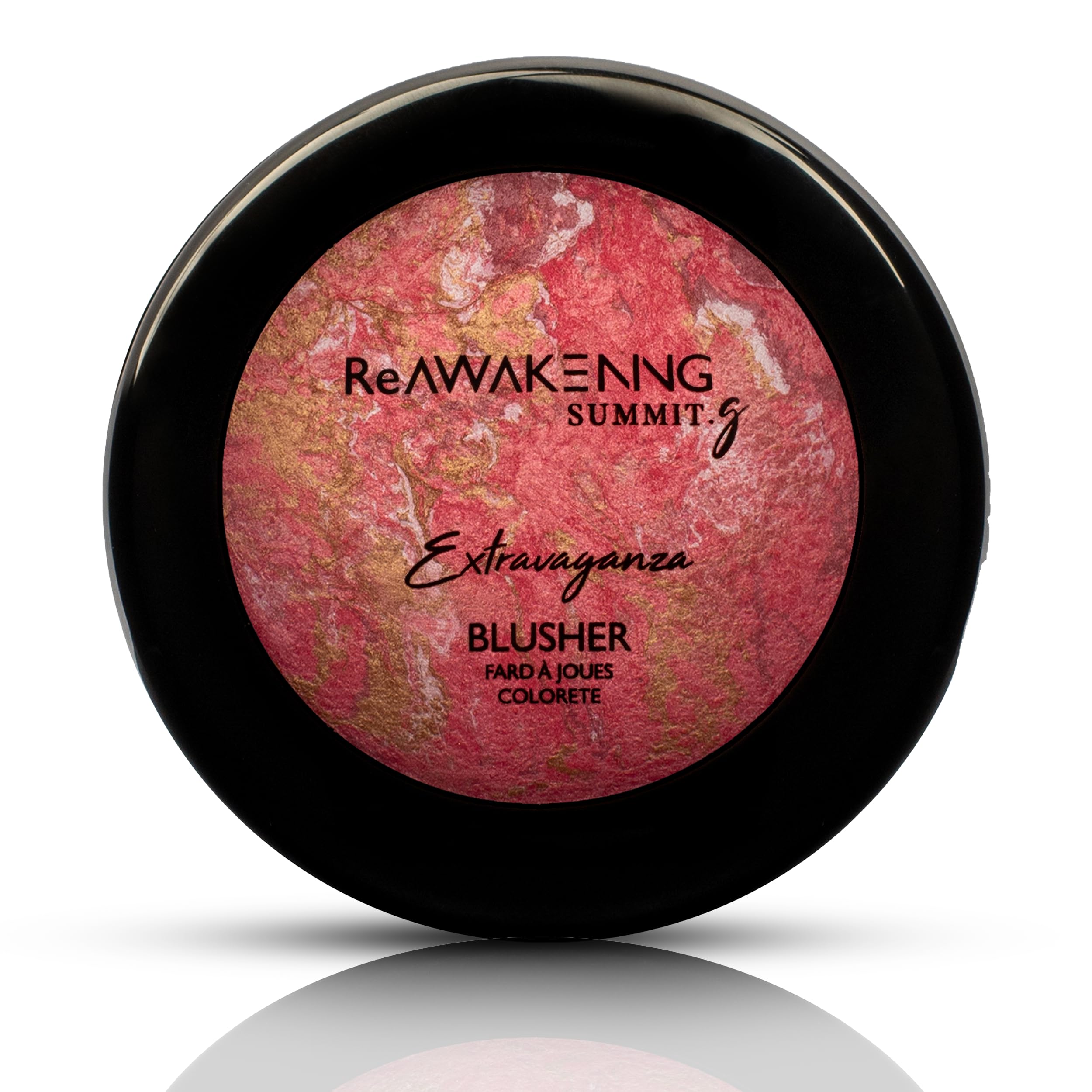 SUMMIT.g Extravaganza Multi-Tone Highly Pigmented Paraben Free Skin Friendly Powder Blush All-Day Wear Powder Blusher Radiant Glow Buildable Makeup Formula Blendable Shimmery Finish, Pink Gold 9g