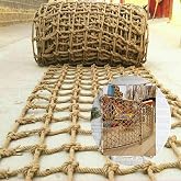 Heavy Duty Hemp Rope Cargo Net, Safety Anti-Fall Fence Net for Children Pet Cat, Tree House &amp; Stair Balcony Protection - Outdoor Hammock &amp; Playground Nets,3x3FT / 1x1(M)