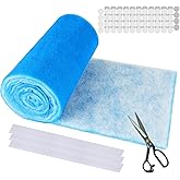 20" x120" Air Vent Filters, Cut to Fit Air Filter (80+ Filters), MERV 8 Triple Vent Filter for Home Floor, Ceiling, RV, HVAC Furnace Vents, With Adhesive Hook Tape and Installation Tape