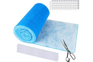 DEMIWISE 12" x120" Air Vent Filters, Cut to Fit Air Filter (50+ Filters), MERV 8 Triple Vent Filter for Home Floor, Ceiling, RV, HVAC Furnace Vents, With Adhesive Hook Tape and Installation Tape