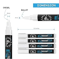 Liquid Chalk Marker Pen - White, Dry Erase for
