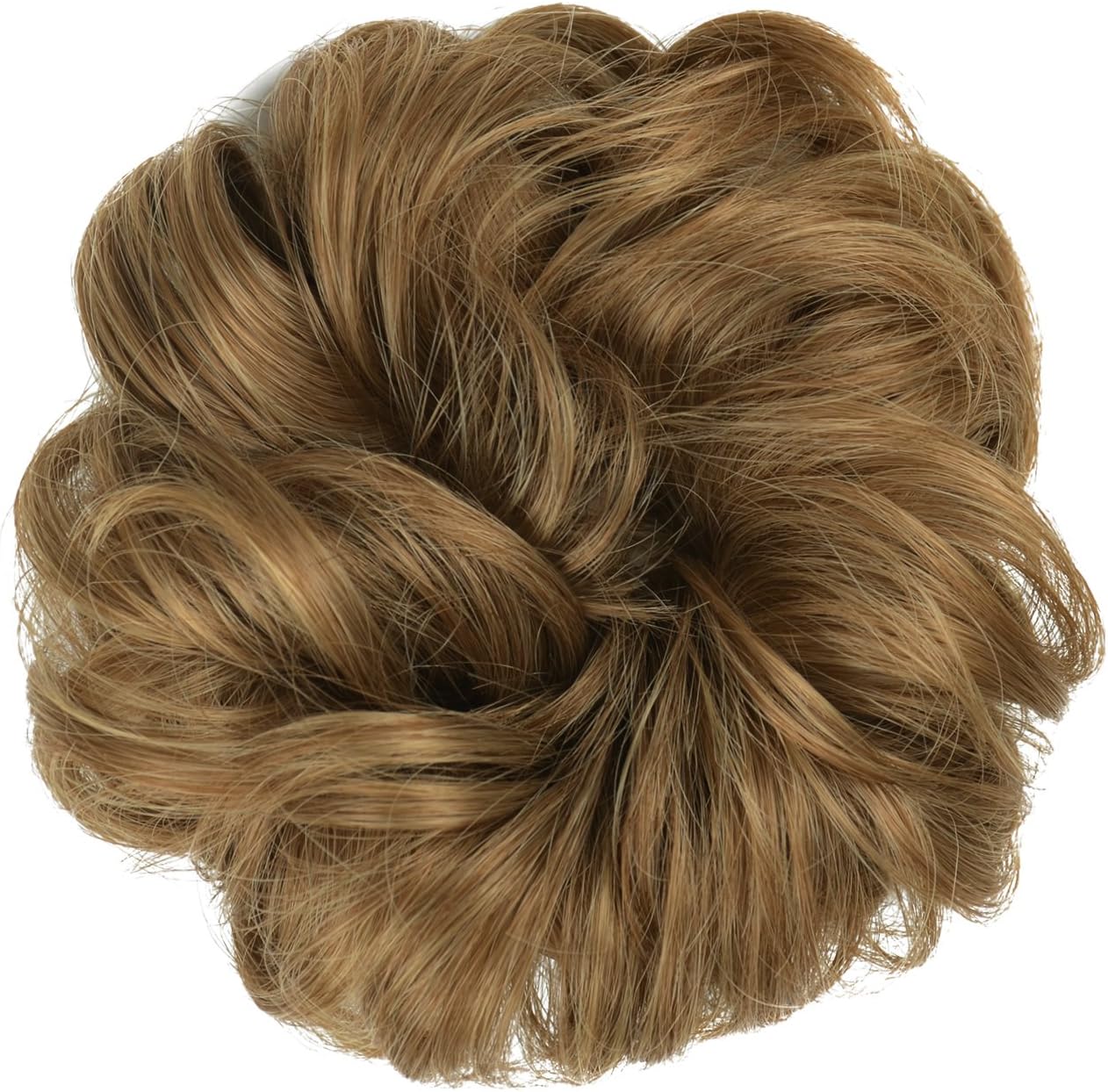 BARSDAR Synthetic Hair Bun Extensions Messy Hair Scrunchies Hair Pieces for Women Hair Donut Updo Ponytail- Light Golden Brown & Medium Blonde - Image 3