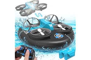 FANDINA Sea Land Air RC Toys for Boys 5-8-12 Year Old, 20+ MPH Remote Control Boat Pool Toys for Kids, 3 in 1 Remote Control Car Drone for Boys, Summer Outdoor Toys, for Boys