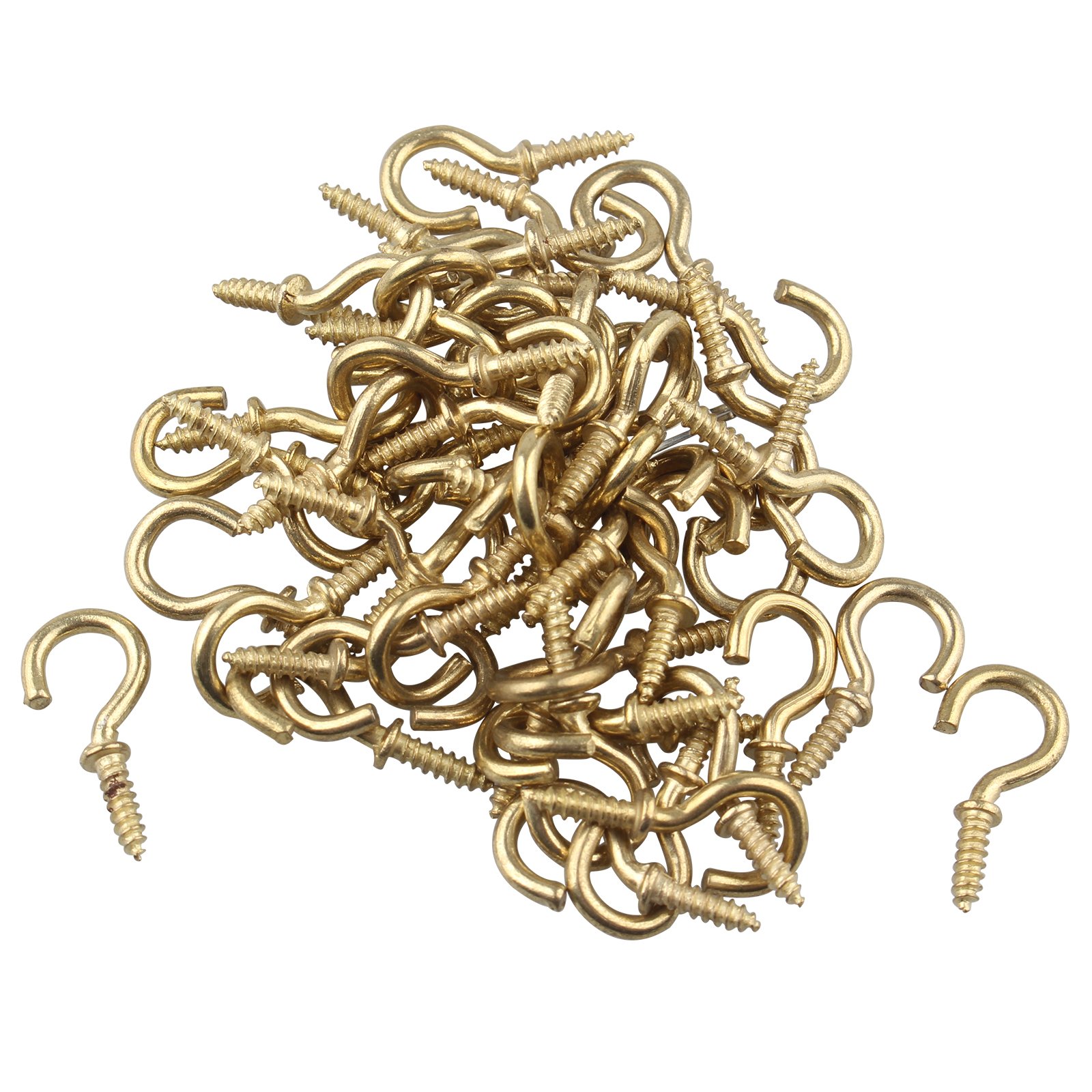 HALJIA 50 PCS Mini Ring Hook Screw Eye Bolt for Mirror Frame Eyebolts