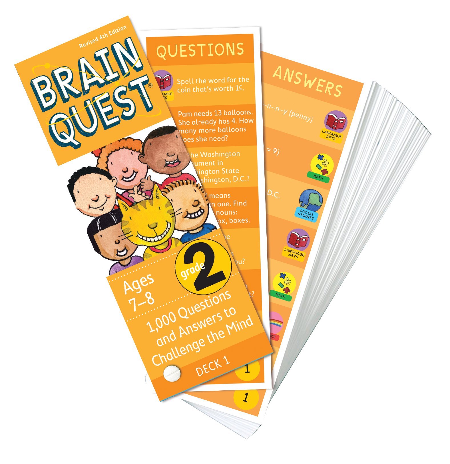 Brain Quest 2nd Grade Q&A Cards: 1000 Questions and Answers to Challenge the Mind. Curriculum-based! Teacher-approved! (Brain Quest Smart Cards)