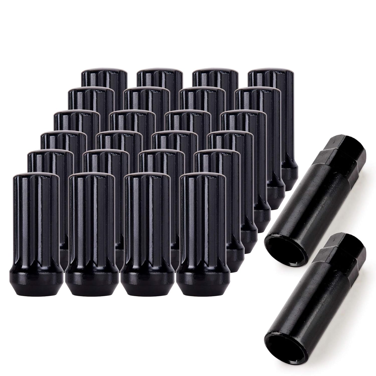 Rims, Studs Wheel M14x1.5 & Lug 6 for Spline Nuts Lug 14x1.5 Black 24 51mm Expedition F150 1500