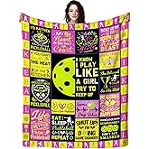 TAPBASE Pickleball Blanket Gifts for Women, Funny Pickleball Lovers Gifts for Girls Teens 50"X40"