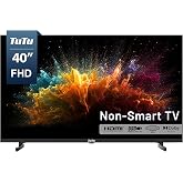 TuTu 40 Inch FHD TV, 2K LED Small Flat Screen Non-Smart Television, Works with Apple TV, Fire Stick, Roku, Google, TiVo, Xumo, and Streaming Devices