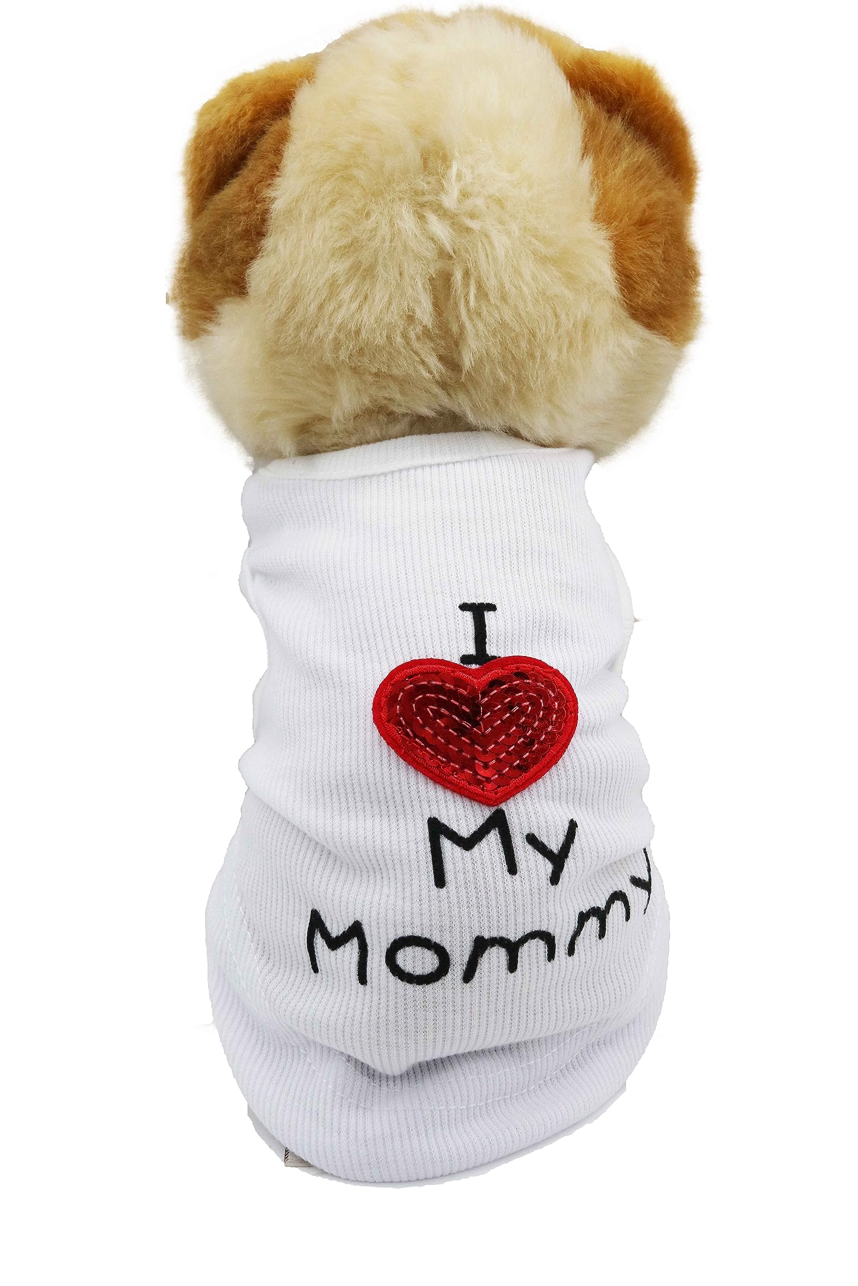 I Love Mommy & Daddy Dog T-Shirts for Small Puppies