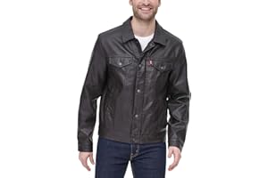 Levi's mens Faux Leather Classic Trucker JacketFaux Leather Jacket