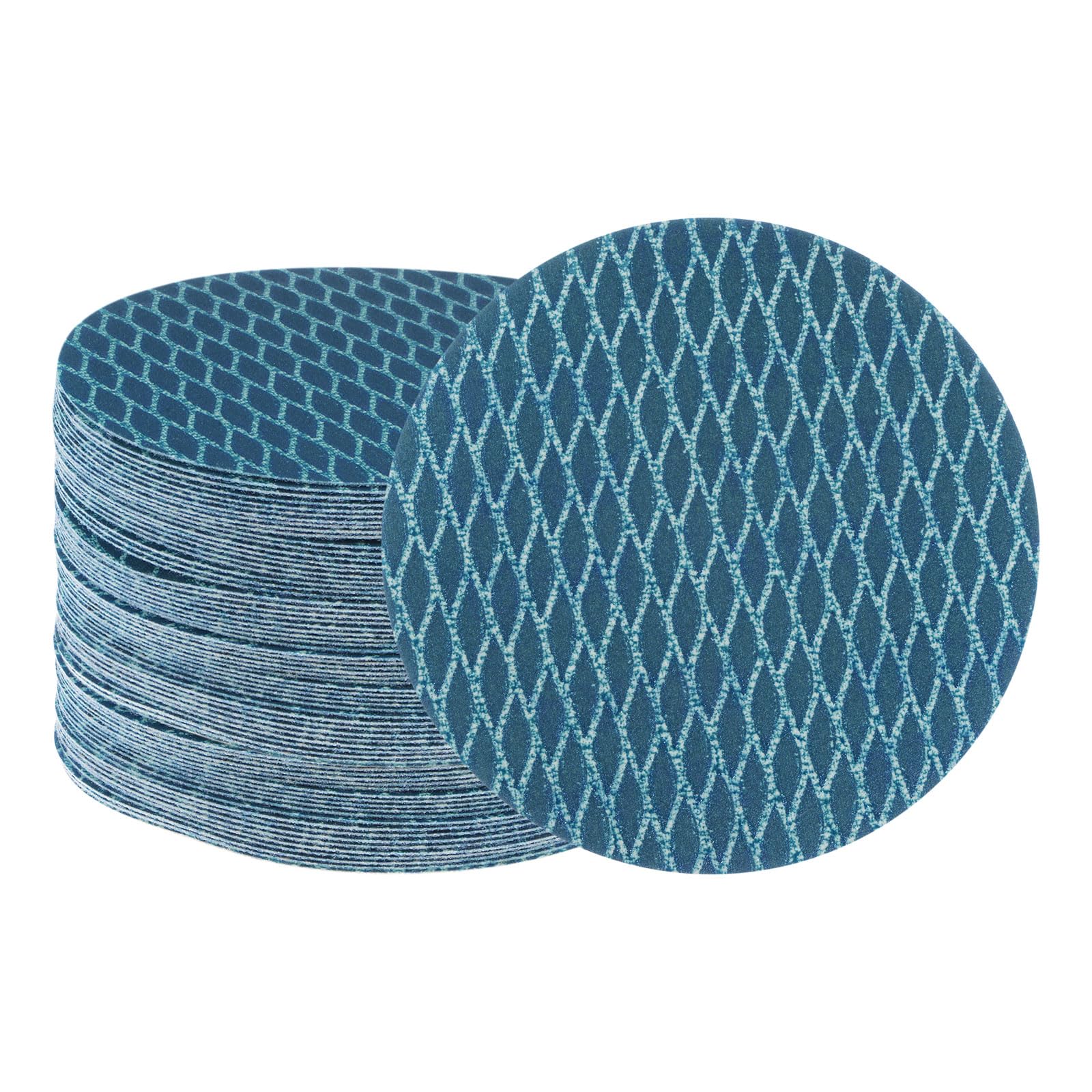 uxcell 70pcs Diamond Shape Sanding Discs 5 Inch 320 Grit Hook and Loop Woodworking Automotive Finishing Discs Sandpaper Pads for Random Disc Sander Orbital Sander
