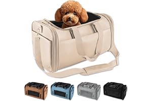 CITRUSY BOUTIQUE TSA Airline Approved PU Leather Luxury Pet Carrier - Size XS/S - for Small Dogs and Cats