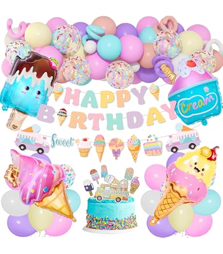 Ballon mylar Happy birthday sirène - Fiesta Republic
