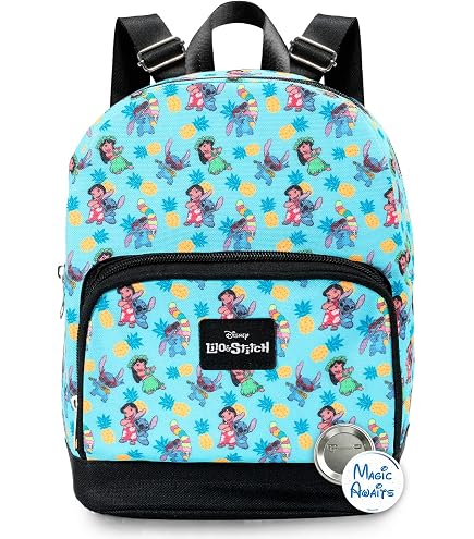 Fast Forward Stitch Mini Backpack, Officially Licensed Disney Stitch Design, 10