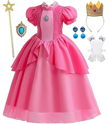 princess peach light up dress The Princess Peach Version Lighter Color- Princess Costume - Mario Game  Available for Shipping