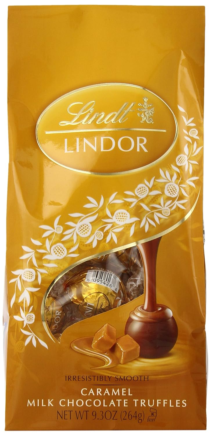 Lindt Chocolate Lindor Truffles Caramel Bag, 9.3 Ounce