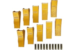 BDI Wear Parts 23 230 Series 230S Bucket Teeth Replacement Teeth for Bobcat Bucket Tooth with 23p Flex Pin for Hensley Excavator - 10 Pack