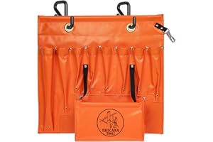Lineman Tool Board, Aerial Apron Bucket Truck Tools Organizer with Over 8 Pockets and Aerial Bucket Hooks, Tool Organizer for