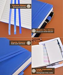 Lined Journal Notebook for Women Men, 256 Numbered