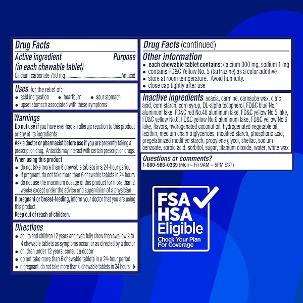 ALKA-SELTZER EXTRA STRENGTH HEARTBURN RELIEFCHEWS, ANTACID FOR FAST HEARTBURN & ACID INDIGESTION RELIEF ON THE GO, 200 CT