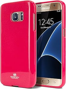 Goospery Pearl Jelly for Samsung Galaxy S7 Case (2016) Slim Thin Rubber Case (Hot Pink) S7-JEL-HPNK