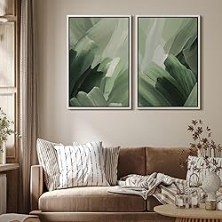 MUDECOR Framed Canvas Print Wall Art Set Green