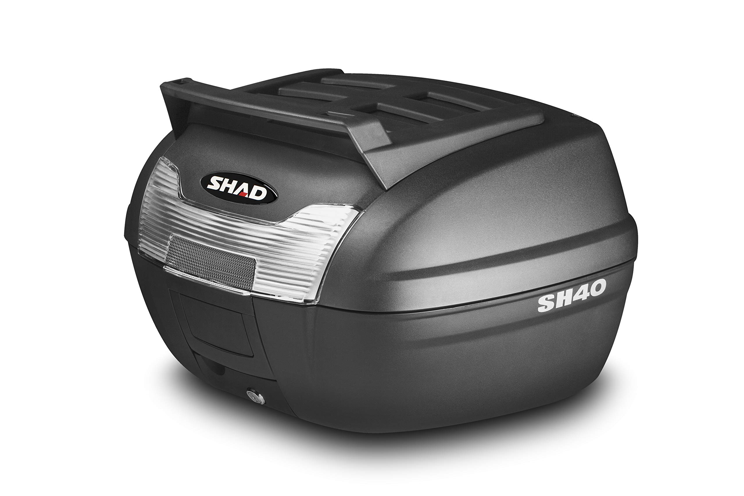 SHAD SH40CA D0B40199 Top Case with Mounting Plate Included, Black, M