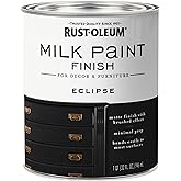 Rust-Oleum Eclipse Milk Paint | Furniture Makeover, Matte Brushed Finish, Minimal Prep Required, Easy Soap And Water Cleanup, Quart
